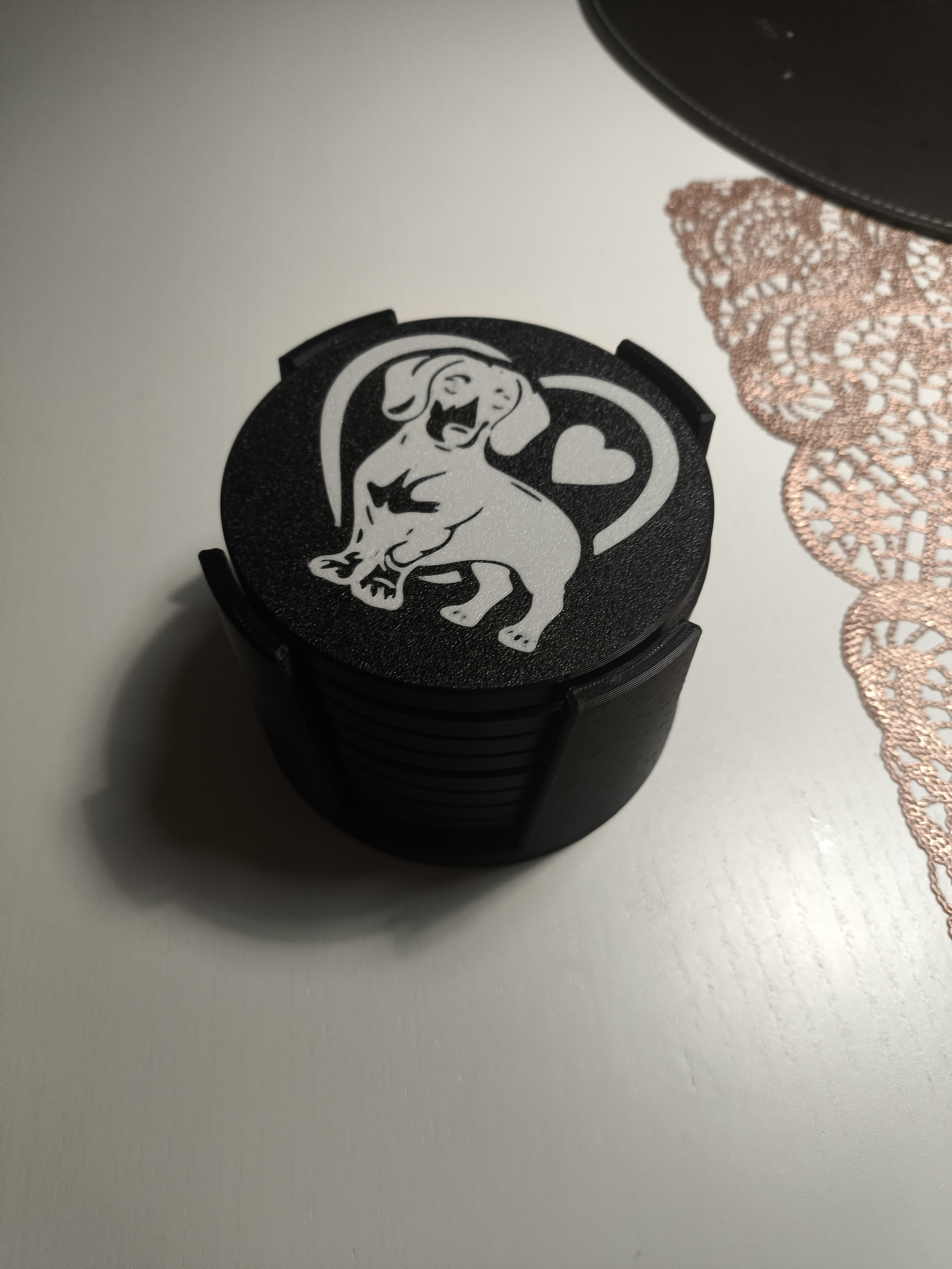 Dachshund coaster set