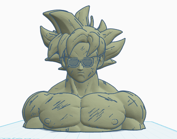 old Son Goku relaxing with sunglasses and battle scars. Dragon ball manga