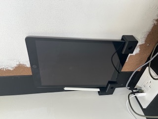 Ipad holder for gen 7 with slot for pen