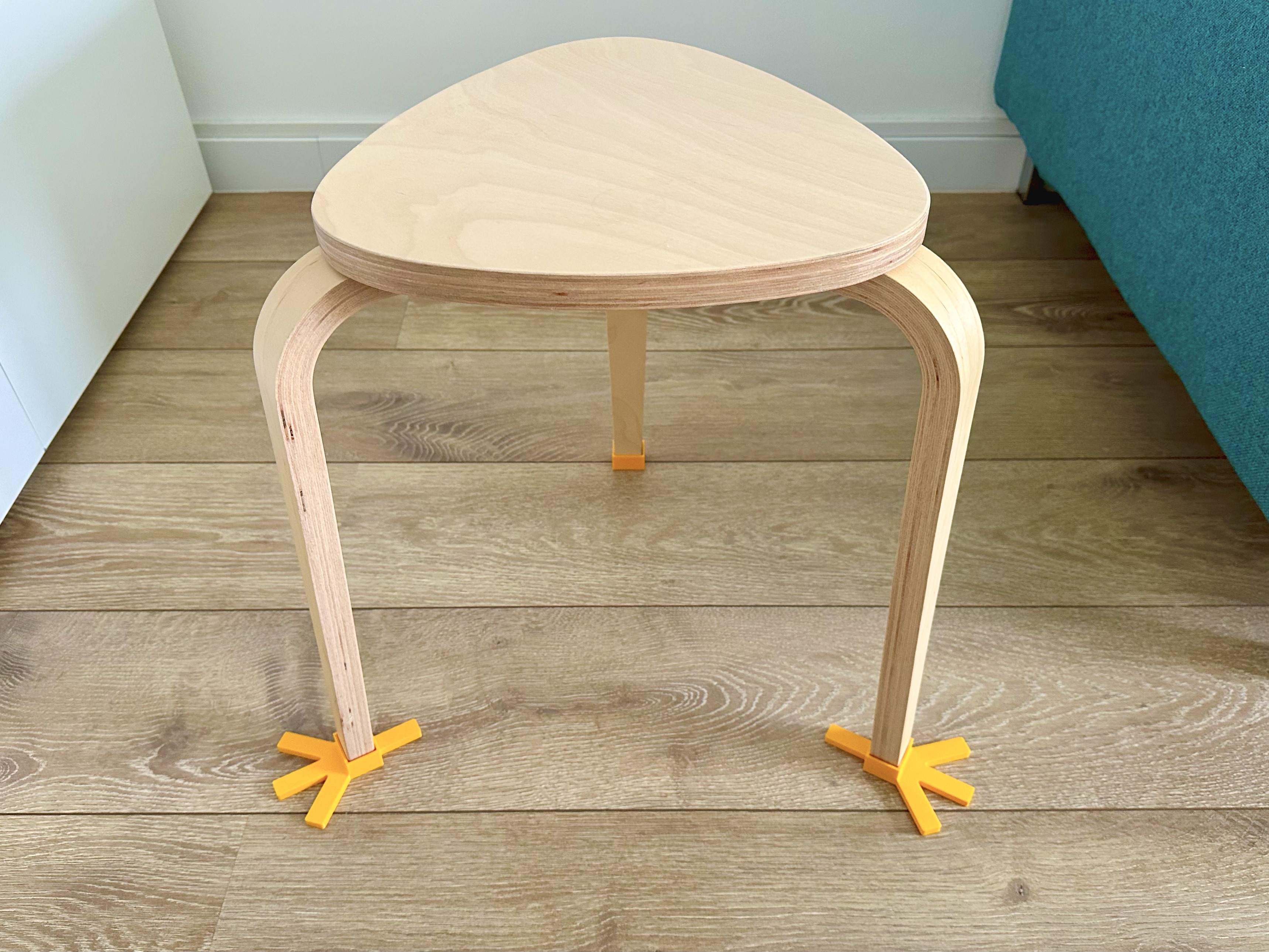 Pigeon feet for Kyrre Ikea stool