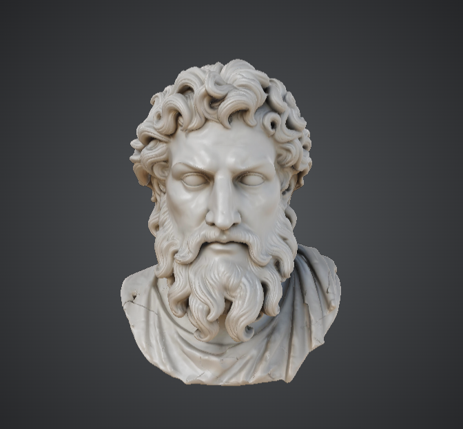 Classical Marble Bust – Ancient Greek Philosopher Sculpture