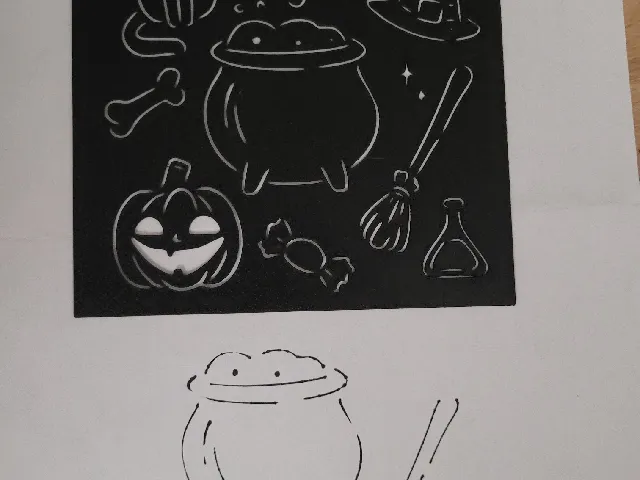 šablóna na kreslenie Halloween