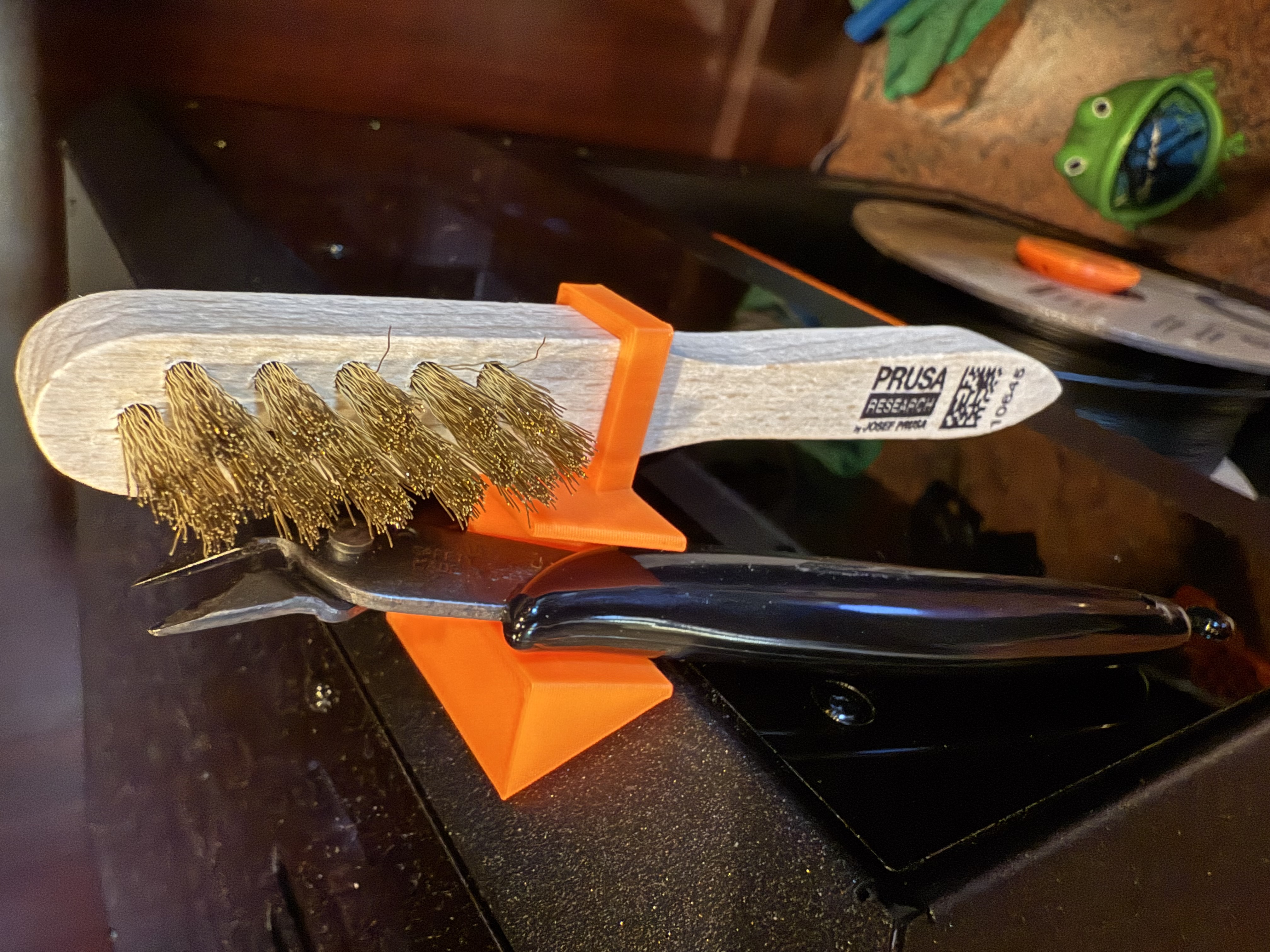 Prusa Core One - Side Cutter and Brush Tool Holder Mount (magnetic)