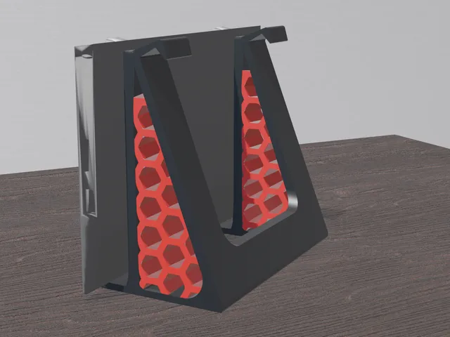 HexCore Laptop Stand & Vertical Storage – Honeycomb Design