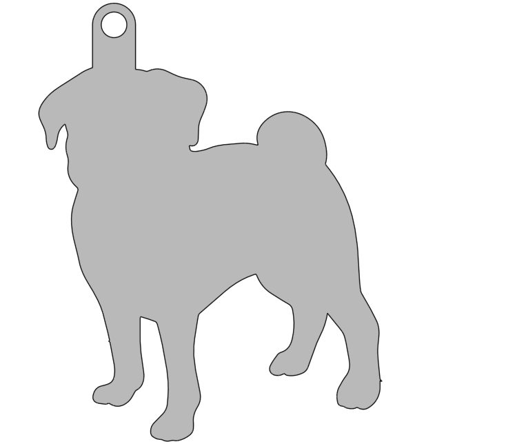 pug keychain