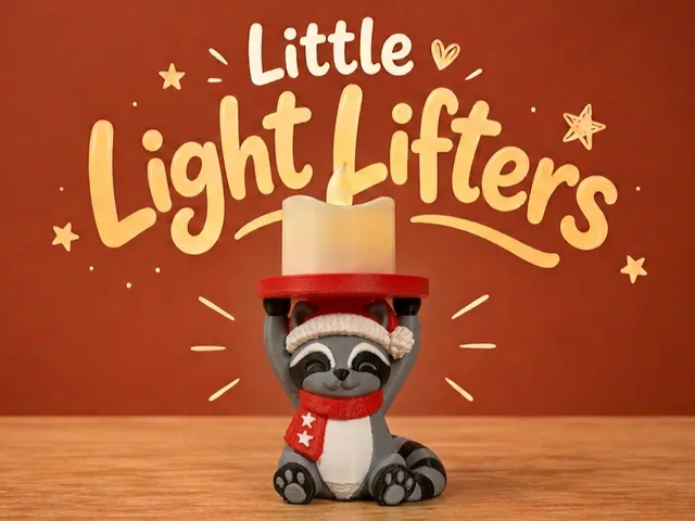 Raccoon Christmas Little Light Lifters