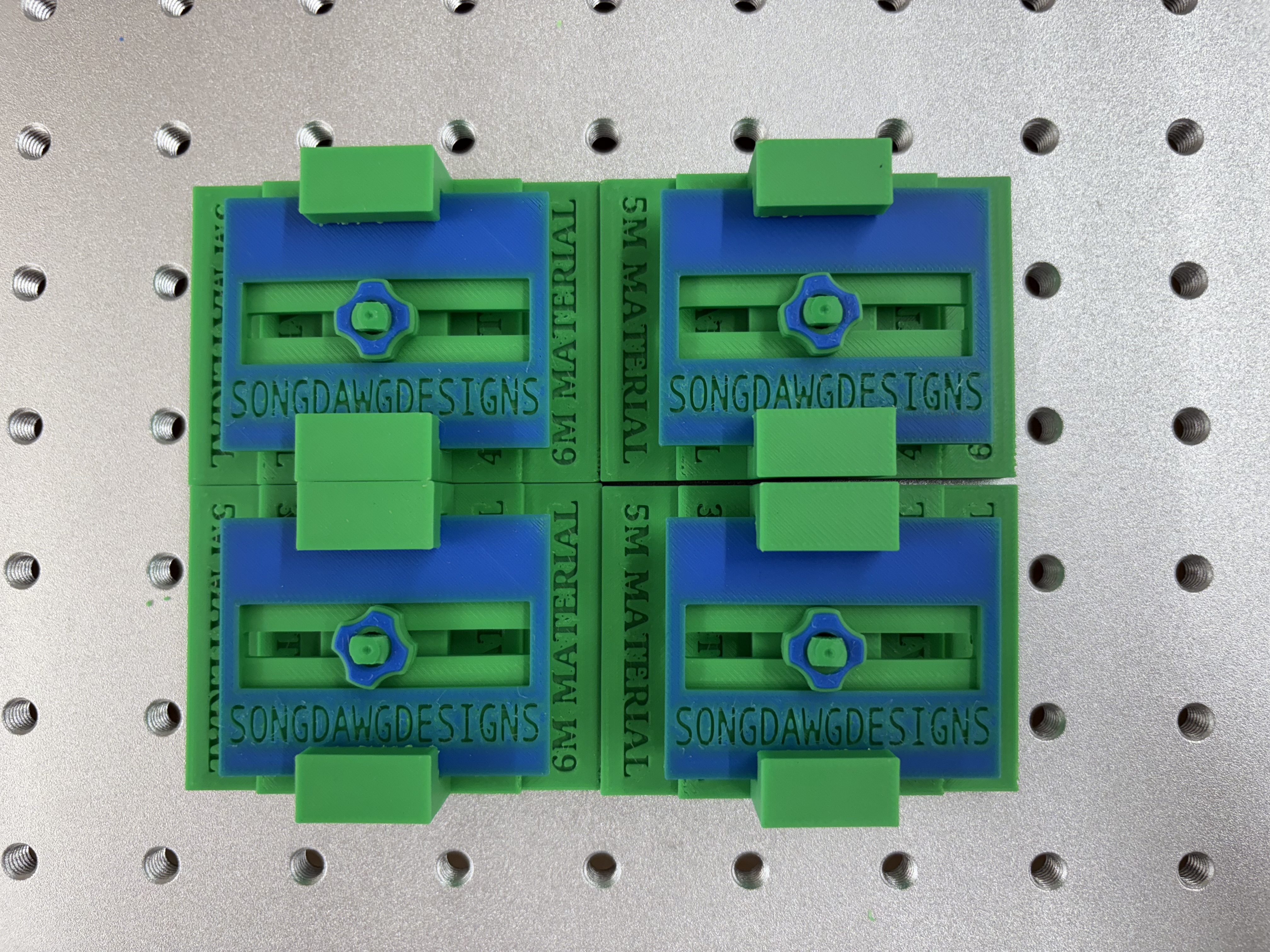 Laser Elevated Magnetic Hold Down for Honeycomb Bed - Metric Thickness Material Laser Clamp 3D STL File