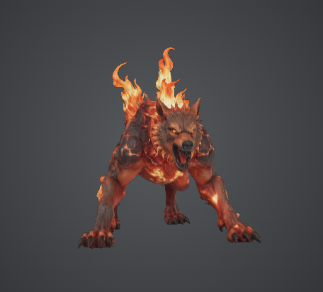 Hellfire Demon Wolf – Infernal Flame Beast 3D Printable Model