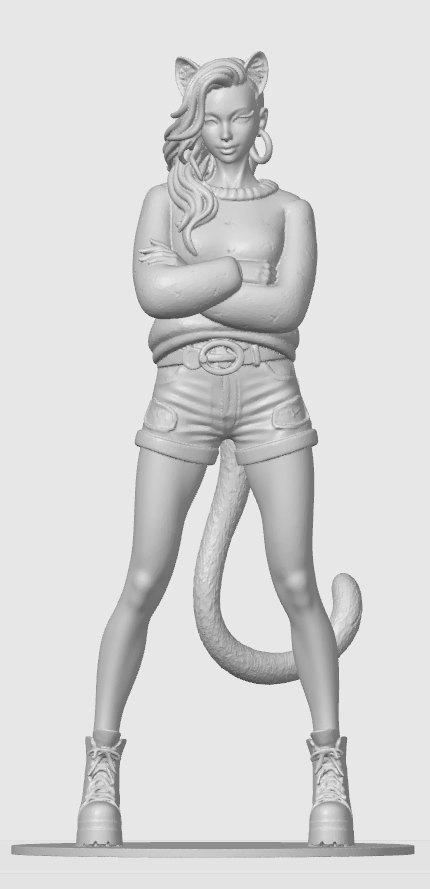 Casual cat-girl figurine 12