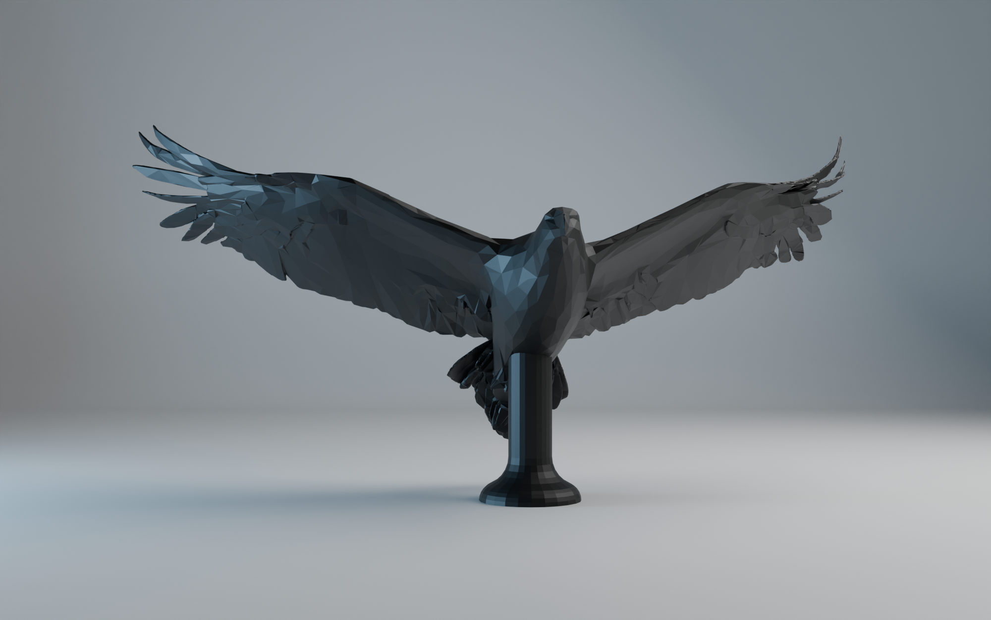 Low Poly Eagle Sculpture