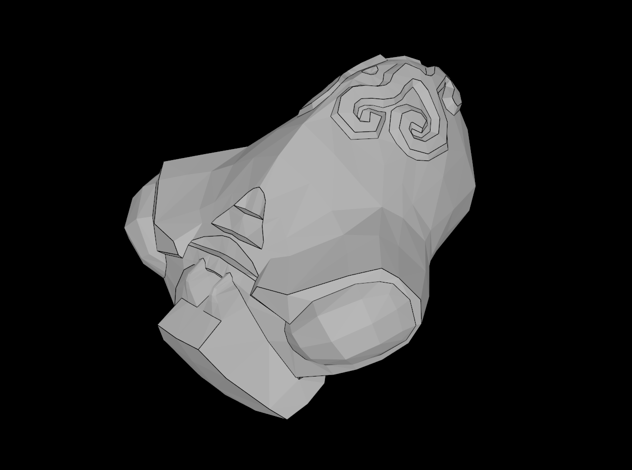 Lego Compatible (95202.dat) Minifig Head Modified Alien with 2 Fangs Eyes and Brain Tissue Pattern