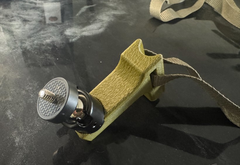 Ball head trail cam mount-uses tree strap-aimable