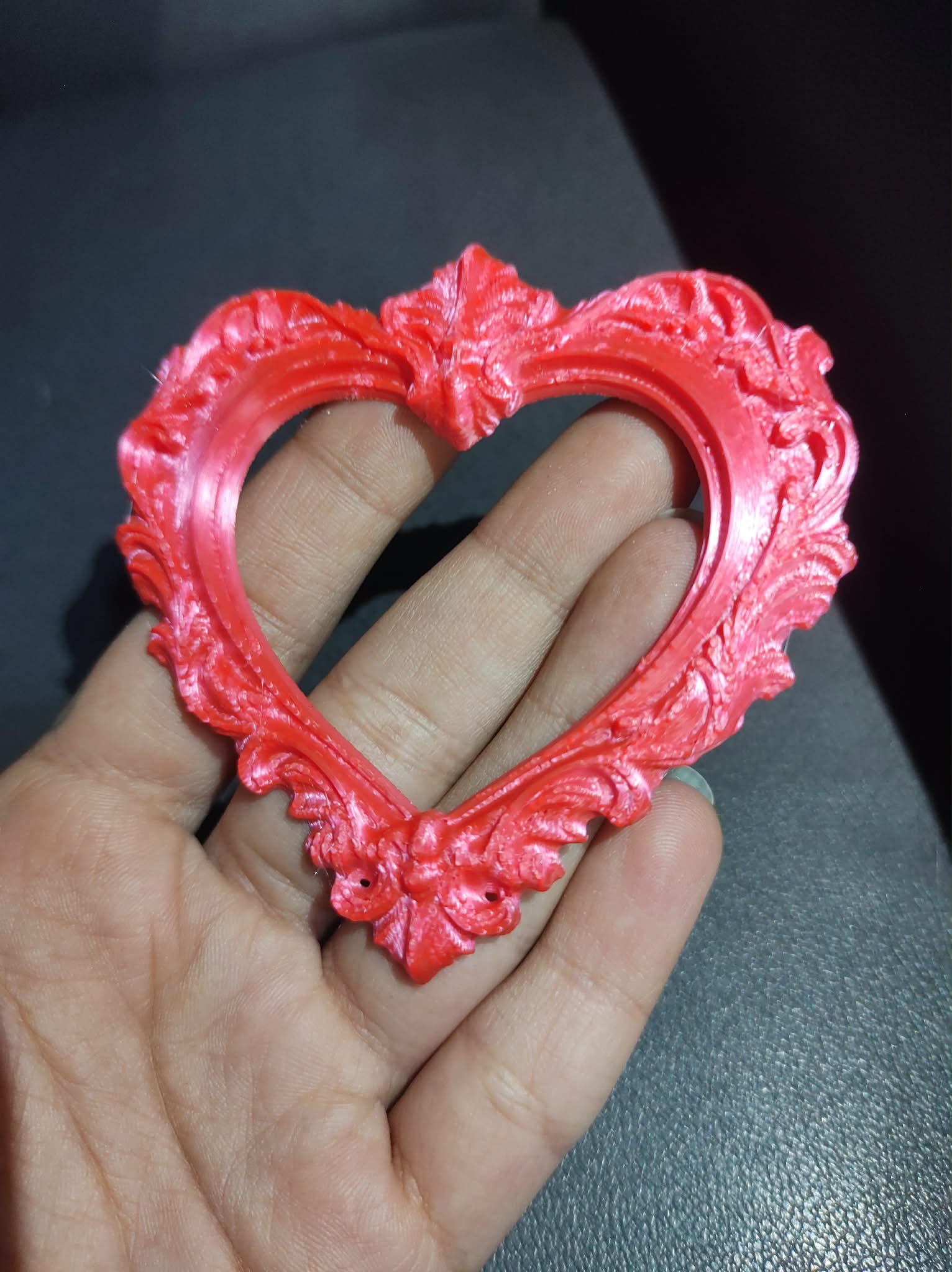 Ornate Vintage Heart Frame With Floral Scroll Border