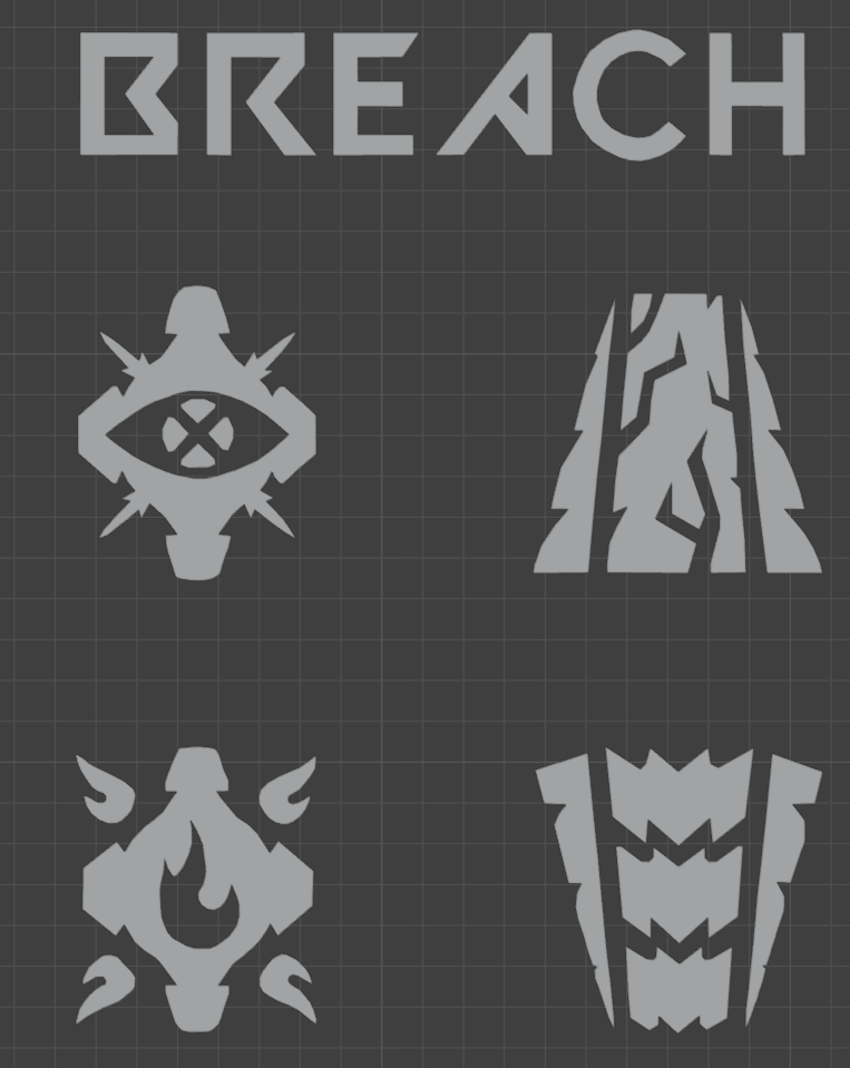 Breach Valorant 3D Nameplate + Ability Icons (All-in-One STL)
