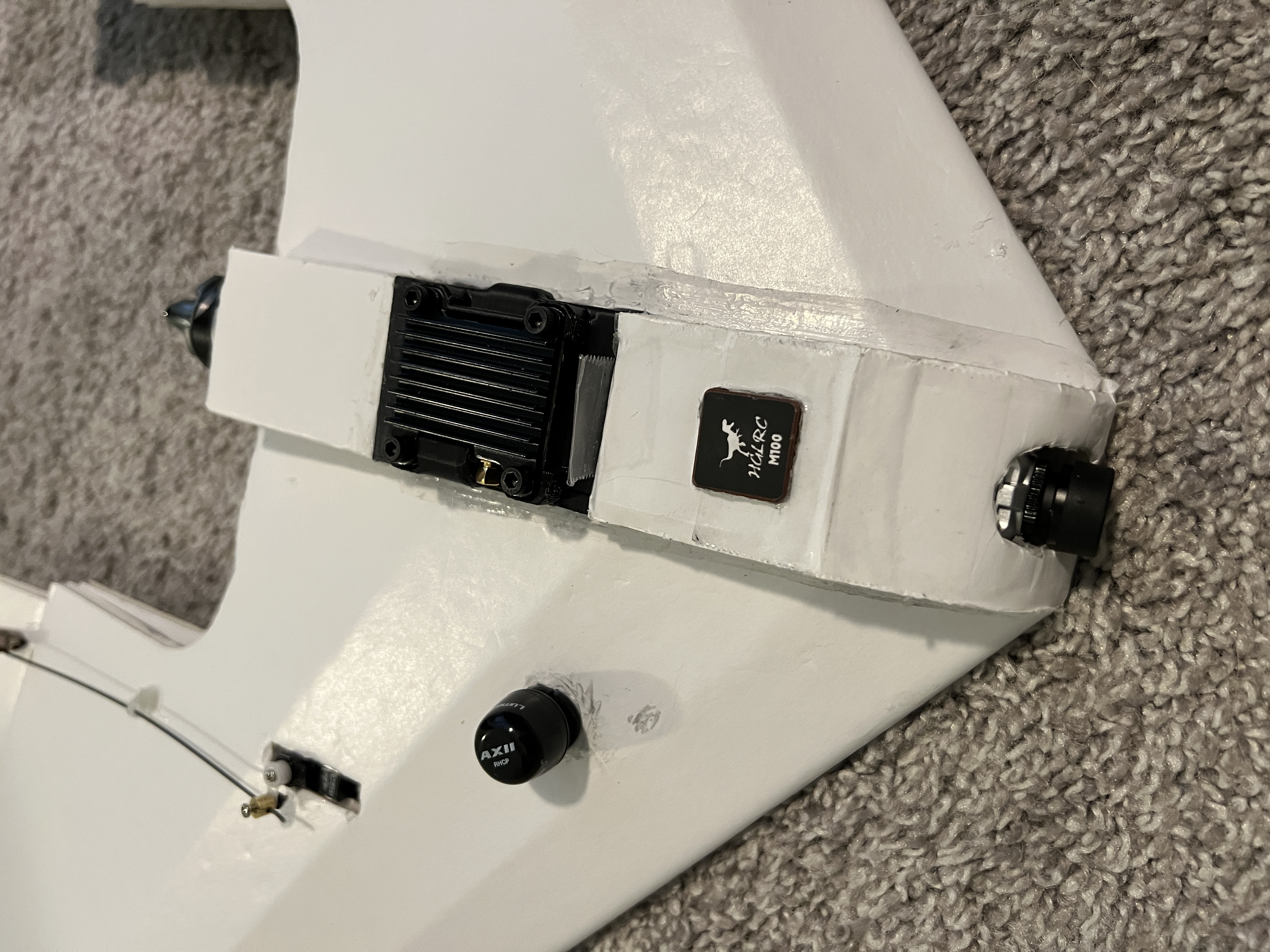 Mini Arrow RC Wing - FC Box, VTX Holder, and Antenna Grommets
