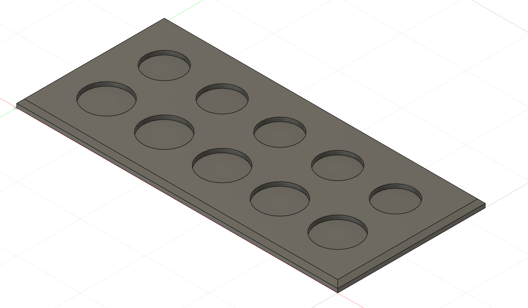Warhammer Mini Display Tray — 28 mm & 32 mm Bases (10 slots)