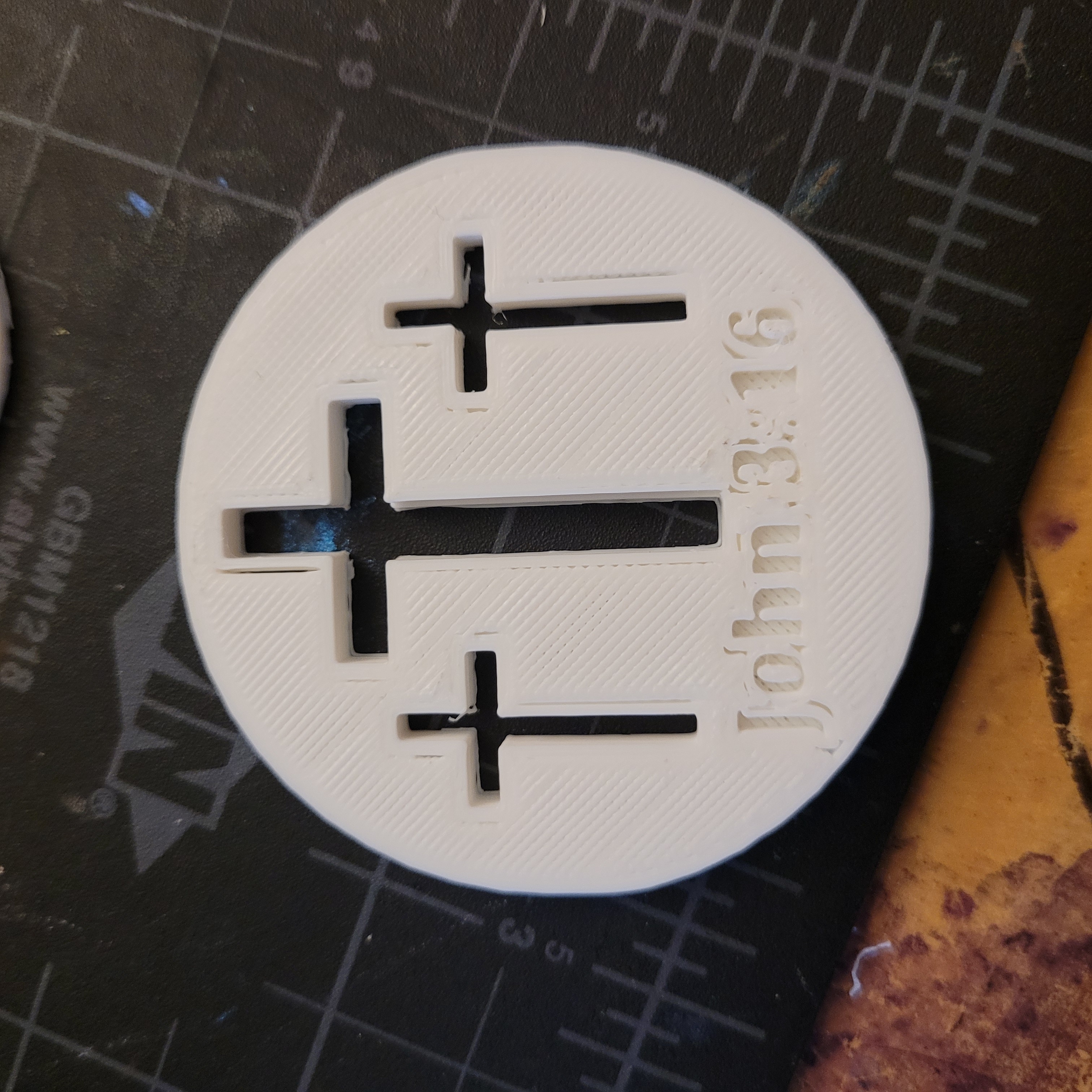 Christian 3 Cross Coin, John 3:16