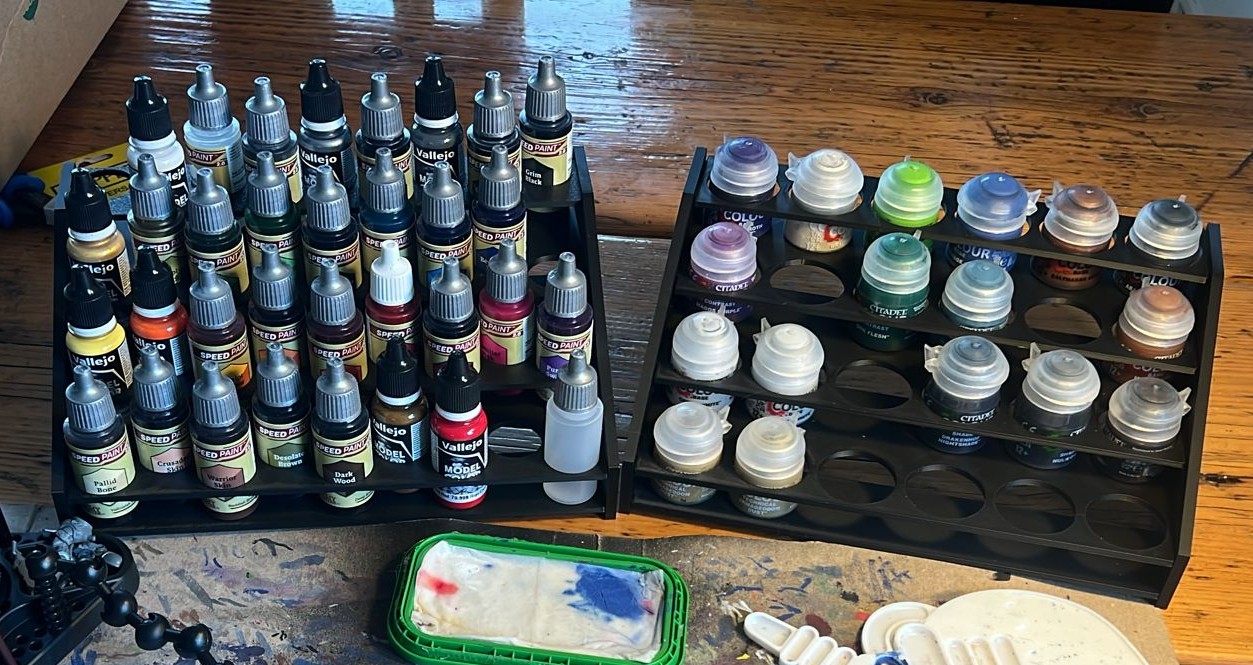 Stackable Model Paint Organizer Shelf