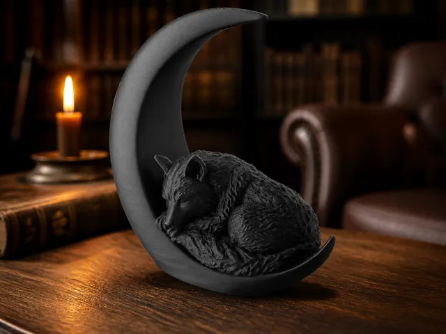 Sleeping Wolf On a Moon