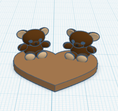 Teddy bears with hearts