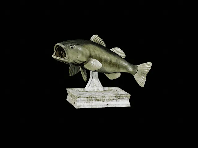 Largemouth Bass Open-Mouth Model – Variant 2