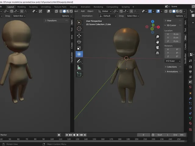 Little Chibi Doll lowpoly