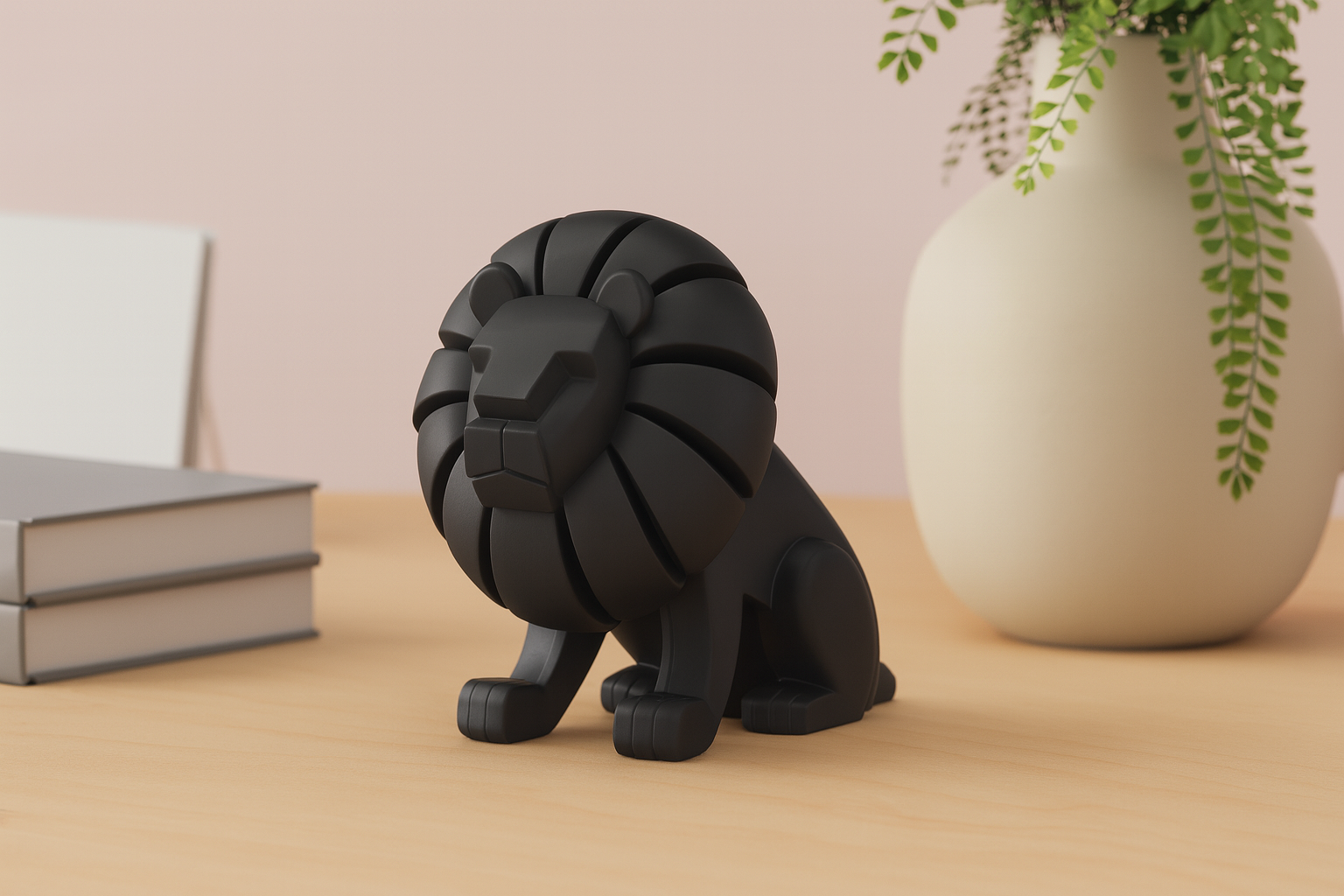 Stylized Lion Figurine
