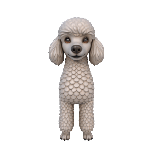 Poodle Figurine – 3D Printable Elegant Dog Model
