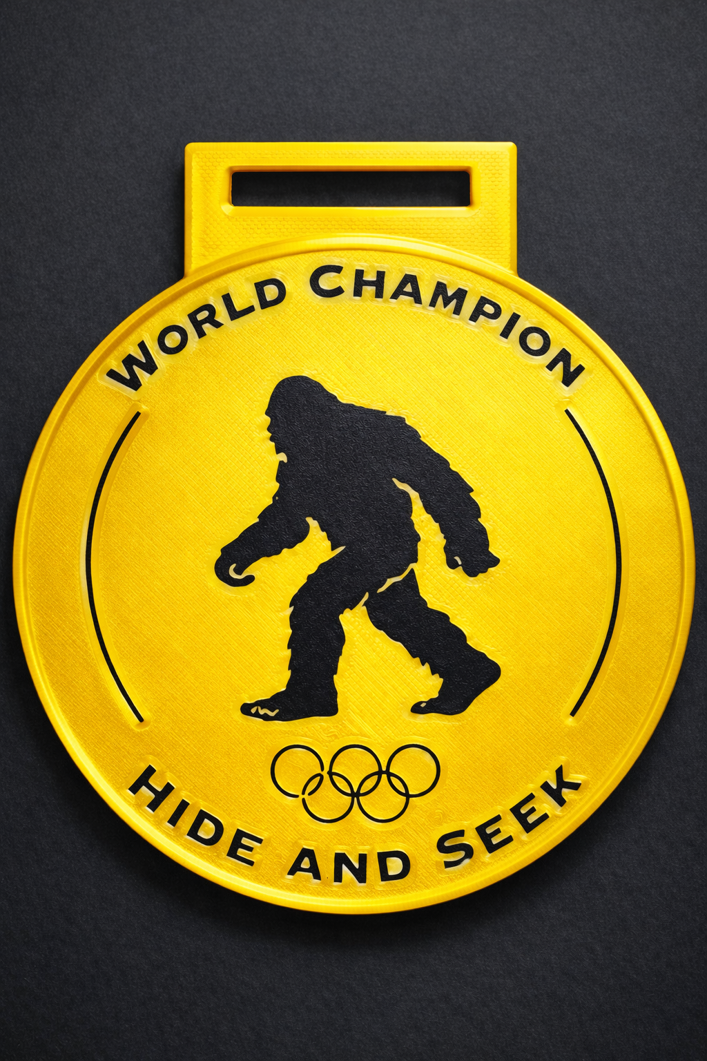 Bigfoot World Champion Hide and Seek Medal