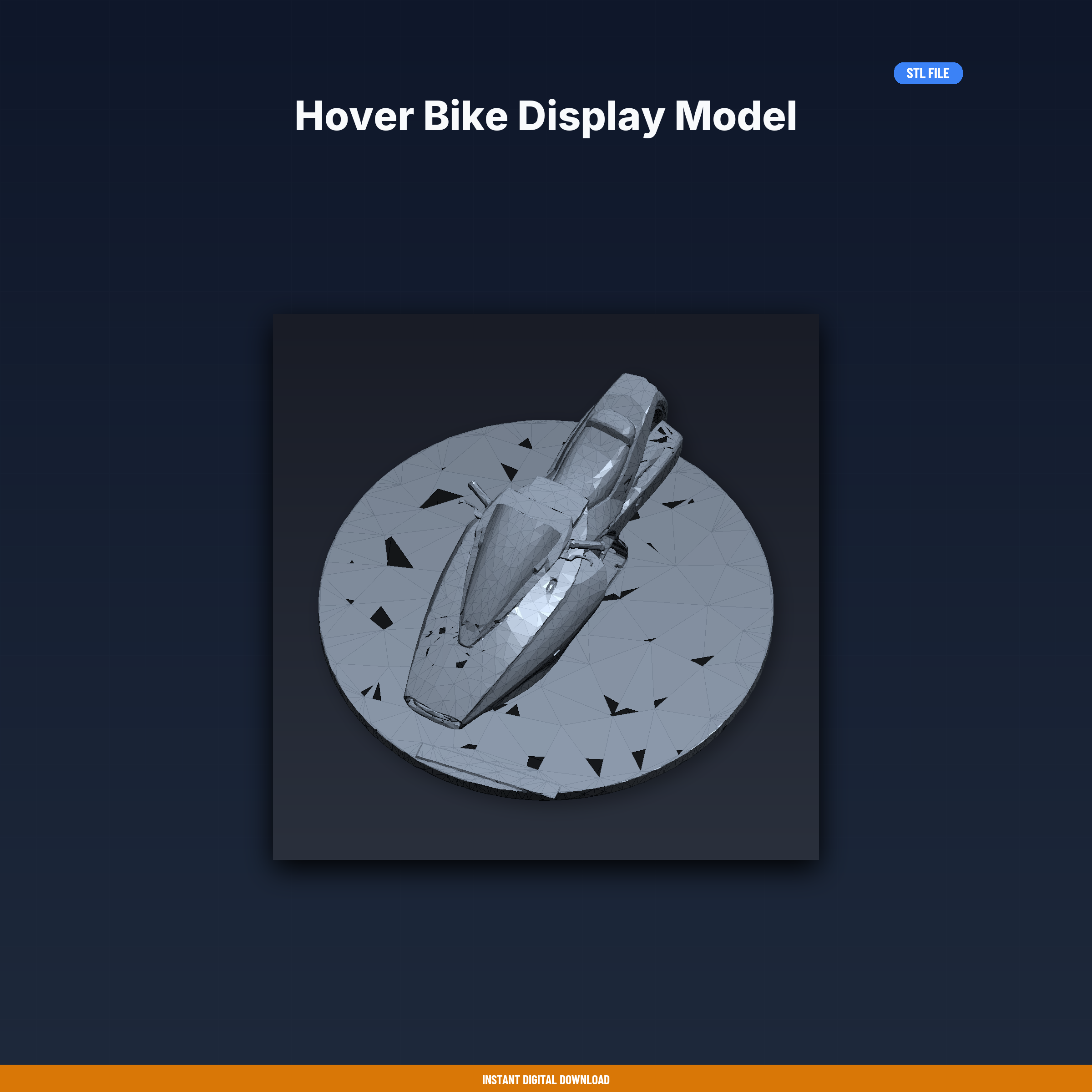 Hover Bike Display Model - 3D Printable STL File