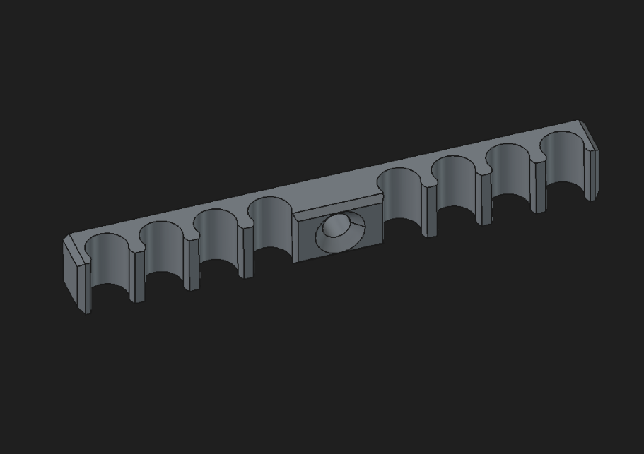 Cable wall mount/comb 3D model