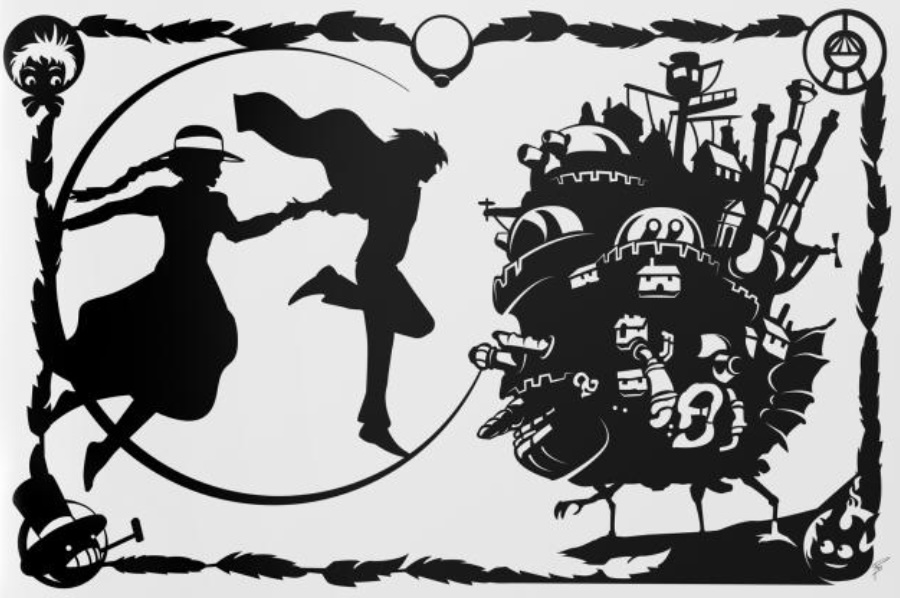Howl's moving castle 2d wall art