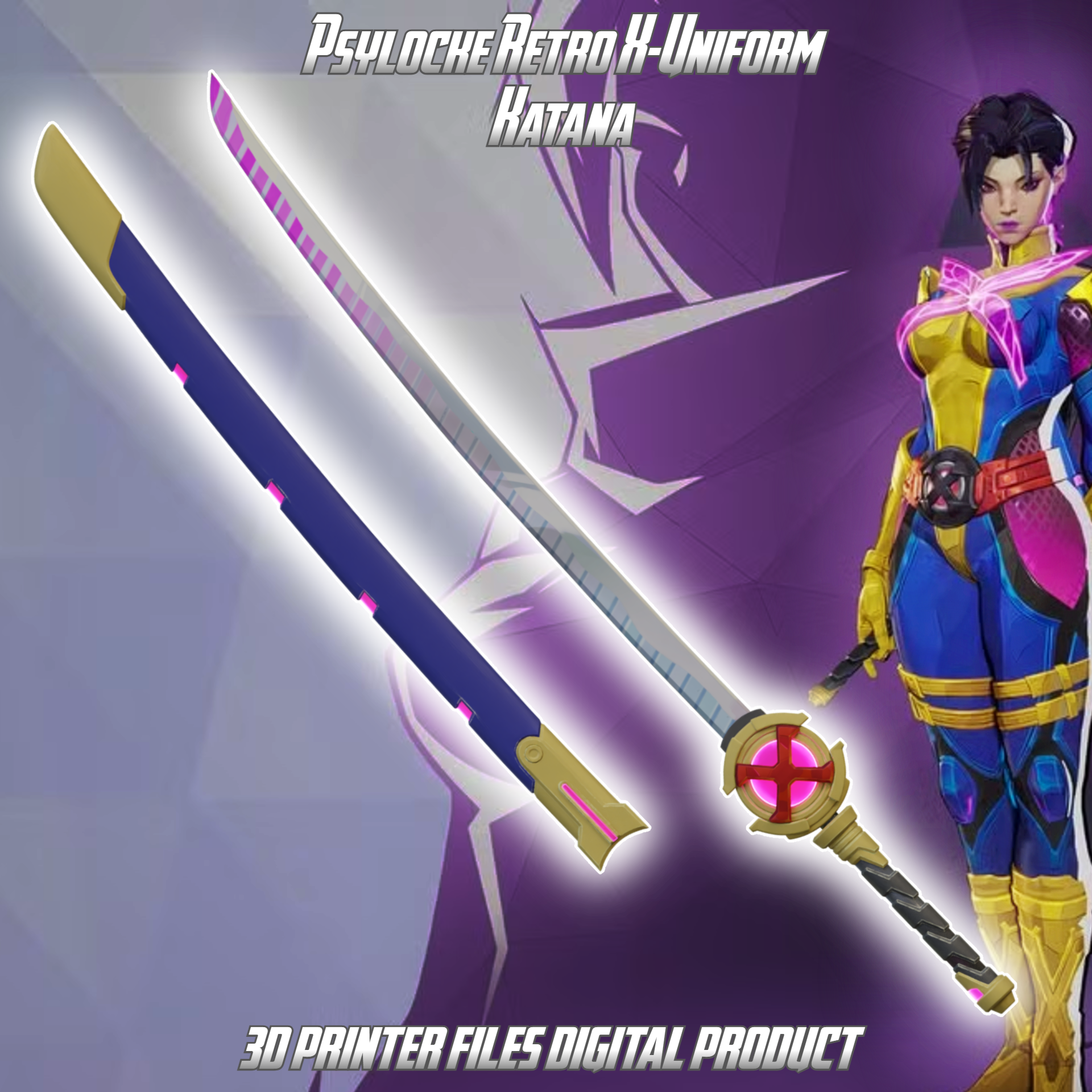 Psylocke Retro X Uniform Cosplay Kanata