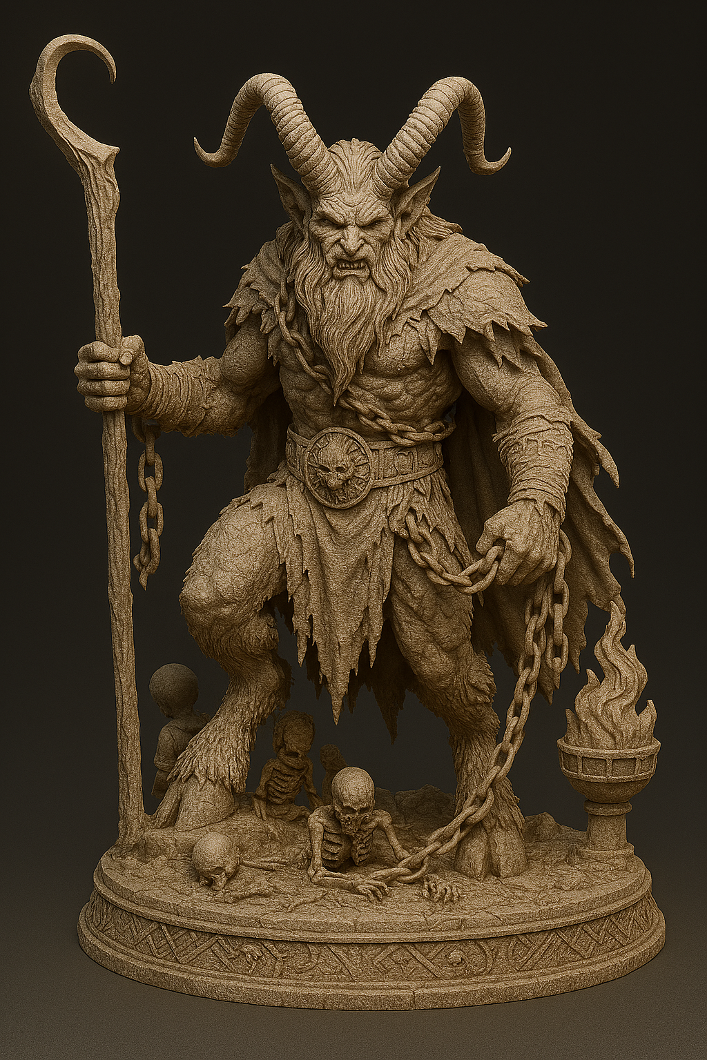 Krampus, Binder of the Damned | 32mm & 75mm Fantasy Miniature | FDM & Resin