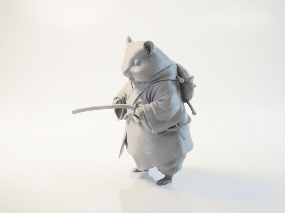 Samurai Mouse Warrior Figurine Animals 3D Printable