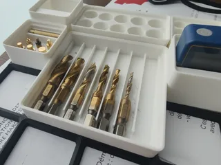 Gridfinity short hex drill bit holder