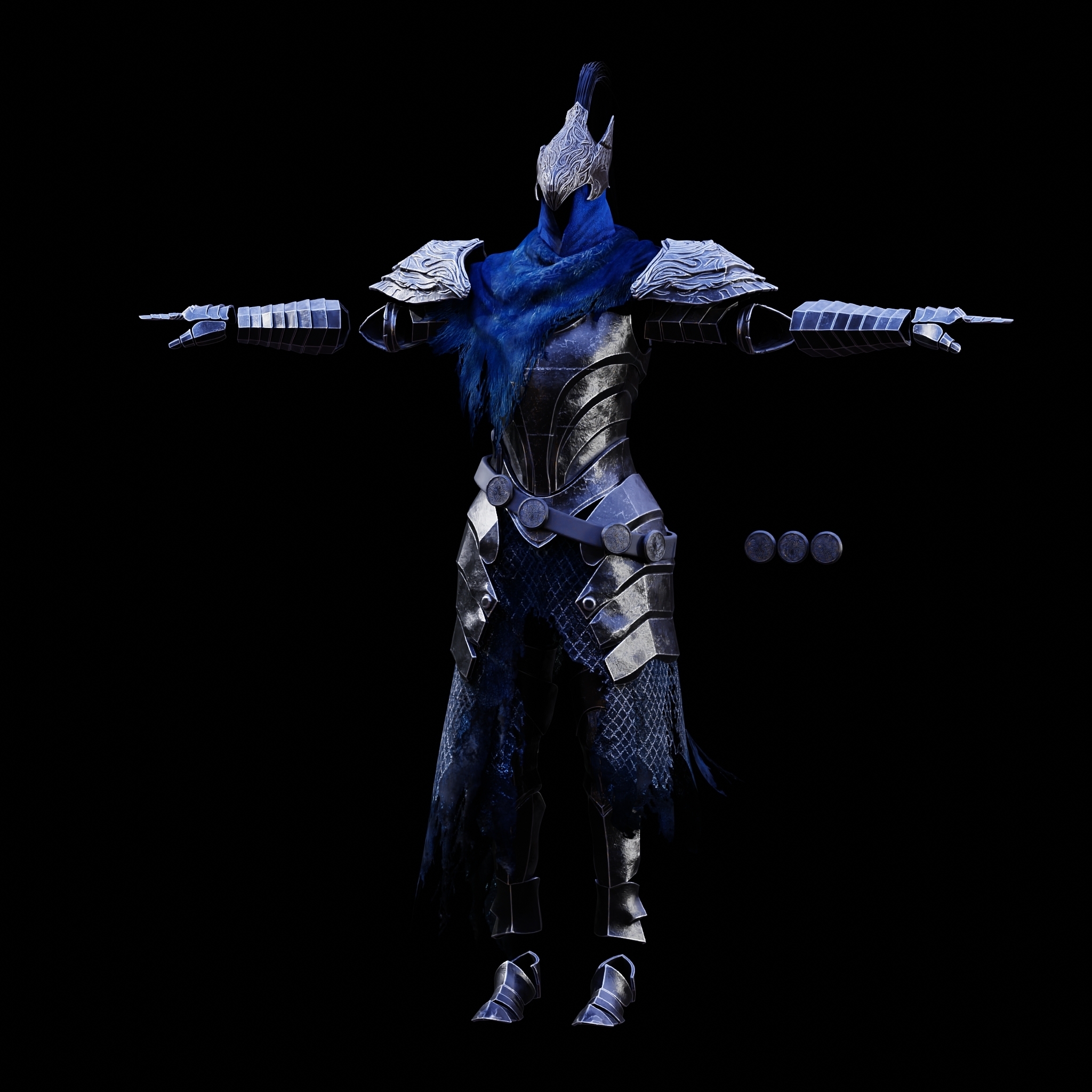 ULTIMATE ARTORIAS FULL PLATE ARMOR COSPLAY LIFESIZE – HELMETS, SWORD & SHIELD FAN ART STL — miniatura 58