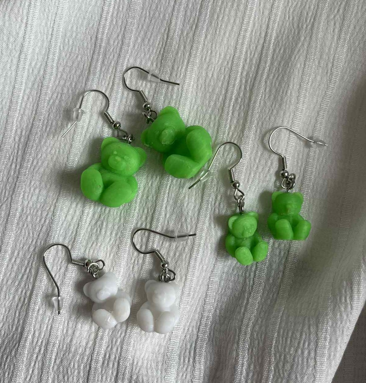 Teddy bear earrings