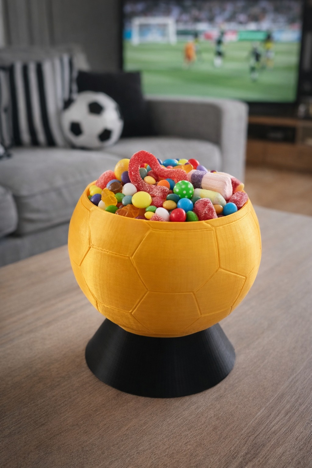 Fußball-Halter in Ballform
