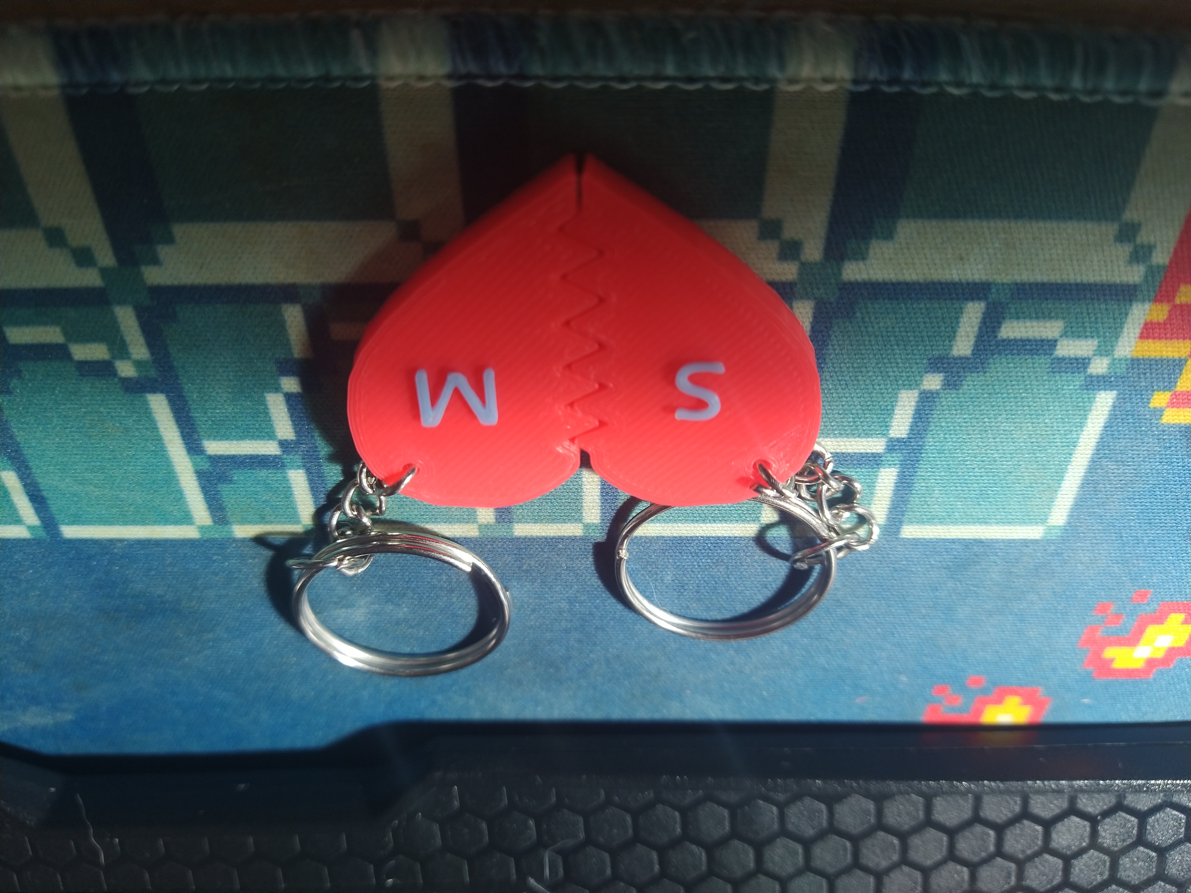 Simple heart shaped keychain