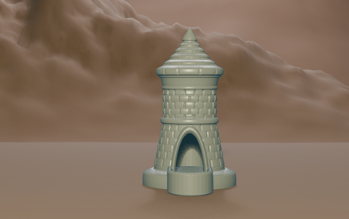 Arcana Dice Tower – Brick Castle Edition (No Supports Needed, Small Printer Friendly) — thumbnail 11