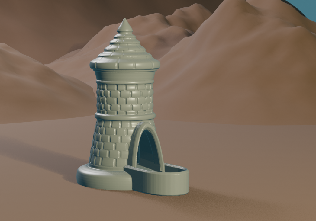 Arcana Dice Tower – Brick Castle Edition (No Supports Needed, Small Printer Friendly) — thumbnail 13