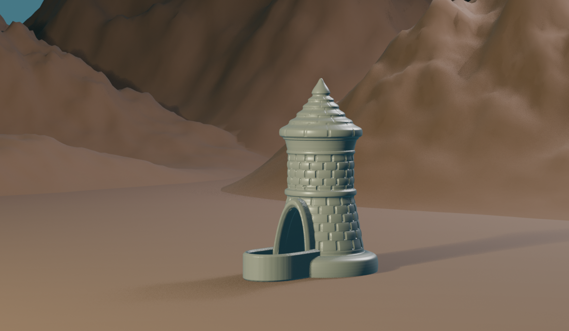 Arcana Dice Tower – Brick Castle Edition (No Supports Needed, Small Printer Friendly) — thumbnail 12