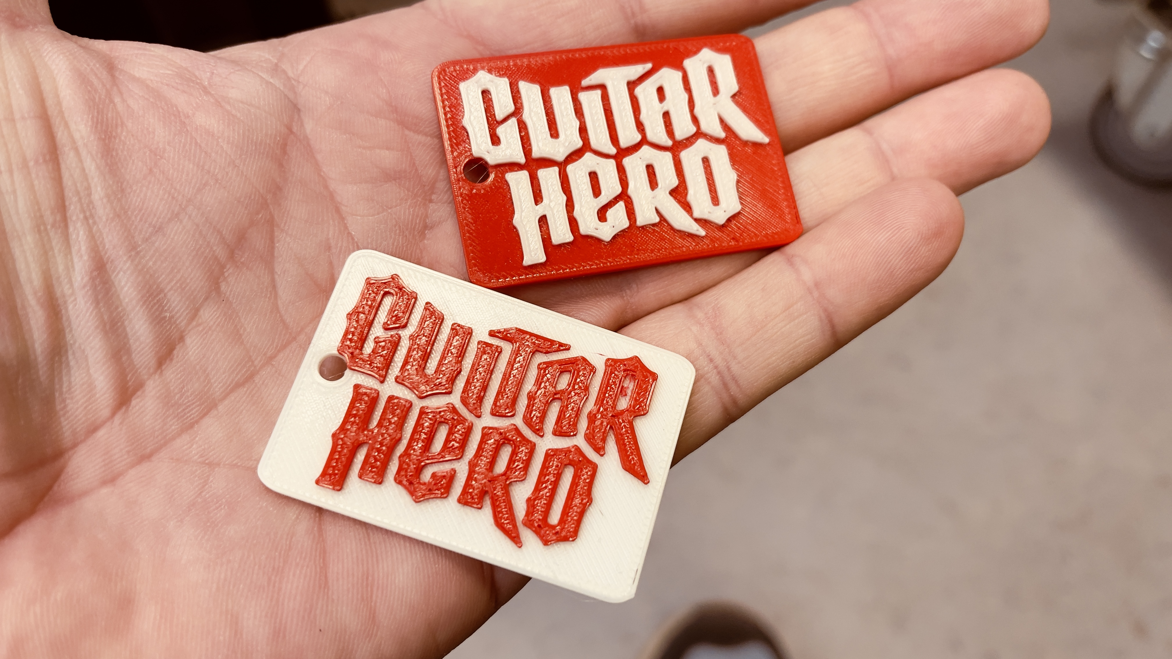 Guitar Hero Keyring Badge