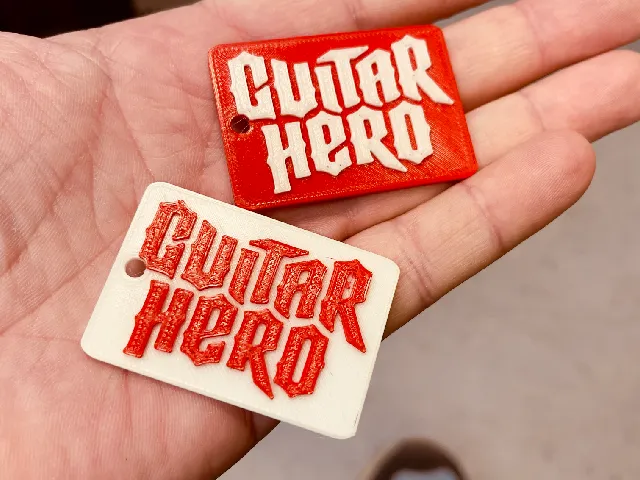 Guitar Hero Keyring Badge