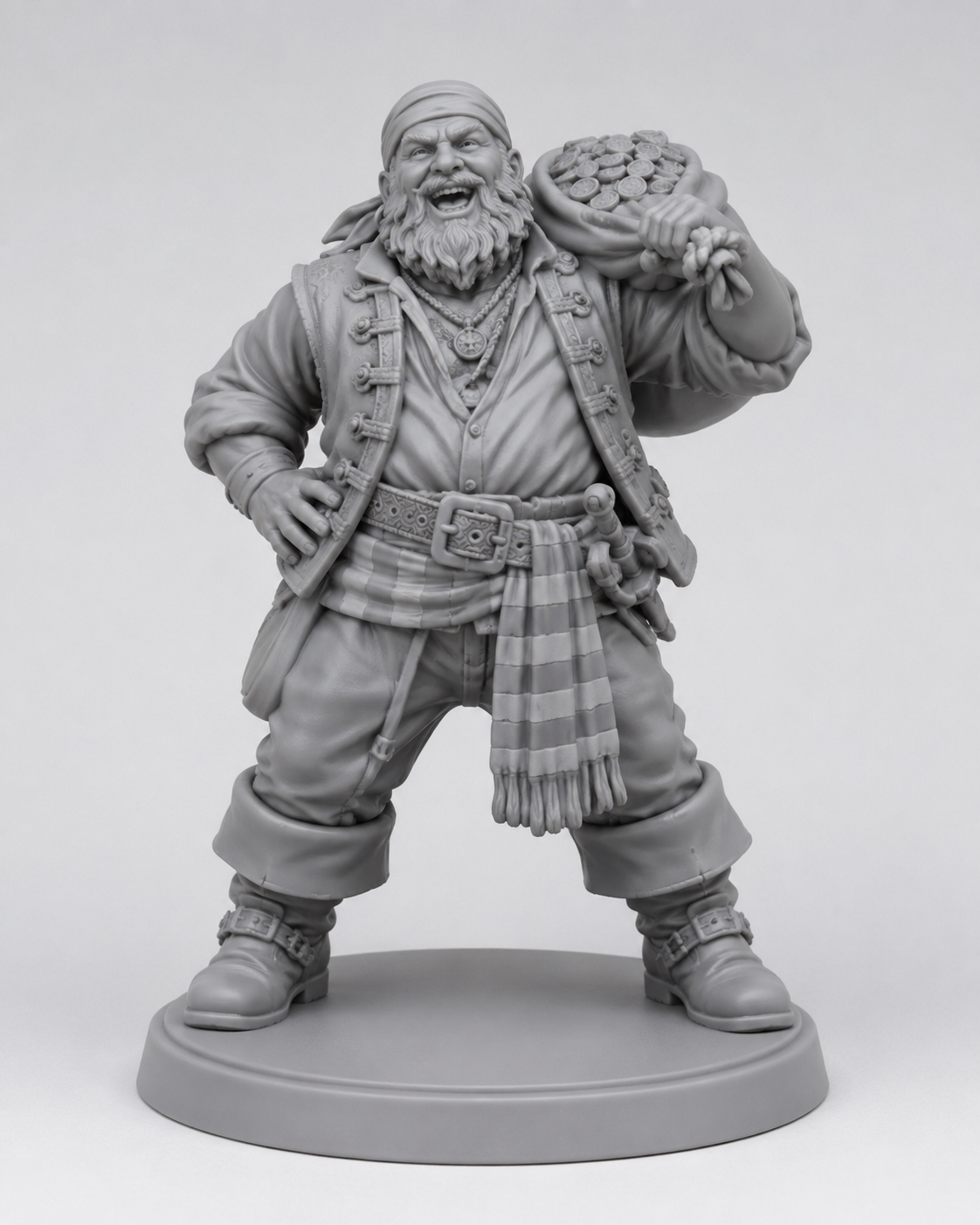 Pirate figure with treasure bag - Piratenfigur mit Schatzsack