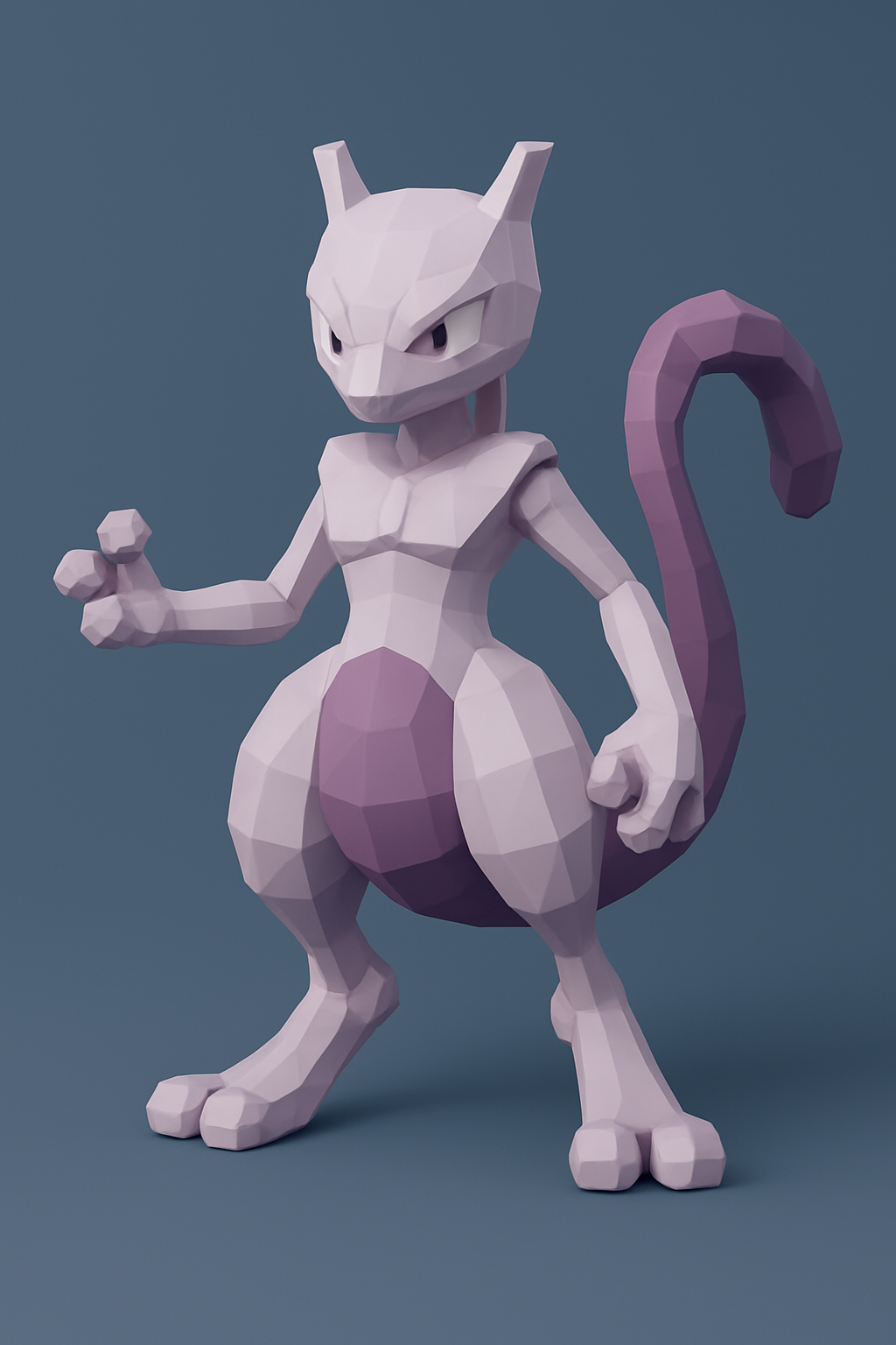Mewtwo – Low Poly 3D Model