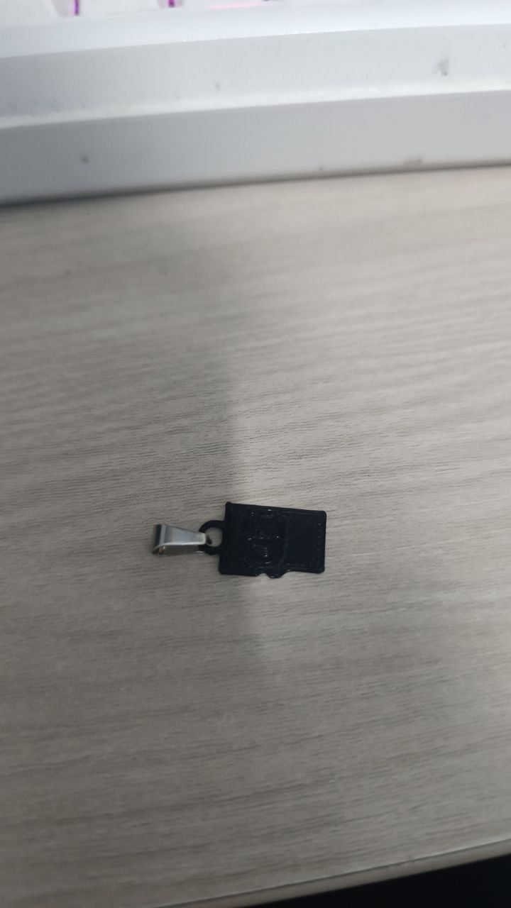 micro SD Card to necklace charm adapter
