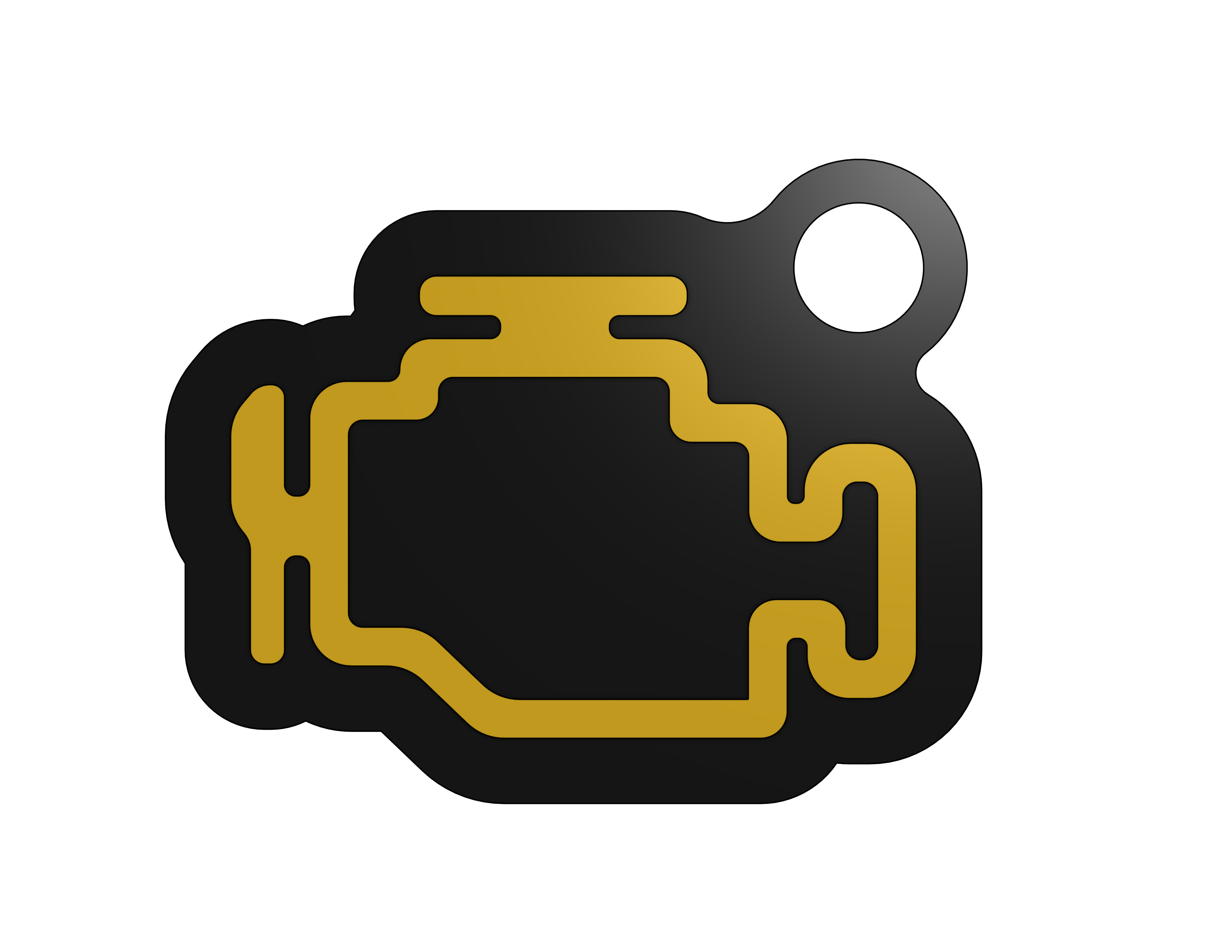 Miniatura 2 do modelo 3D Check Engine Indicator Light Keychain