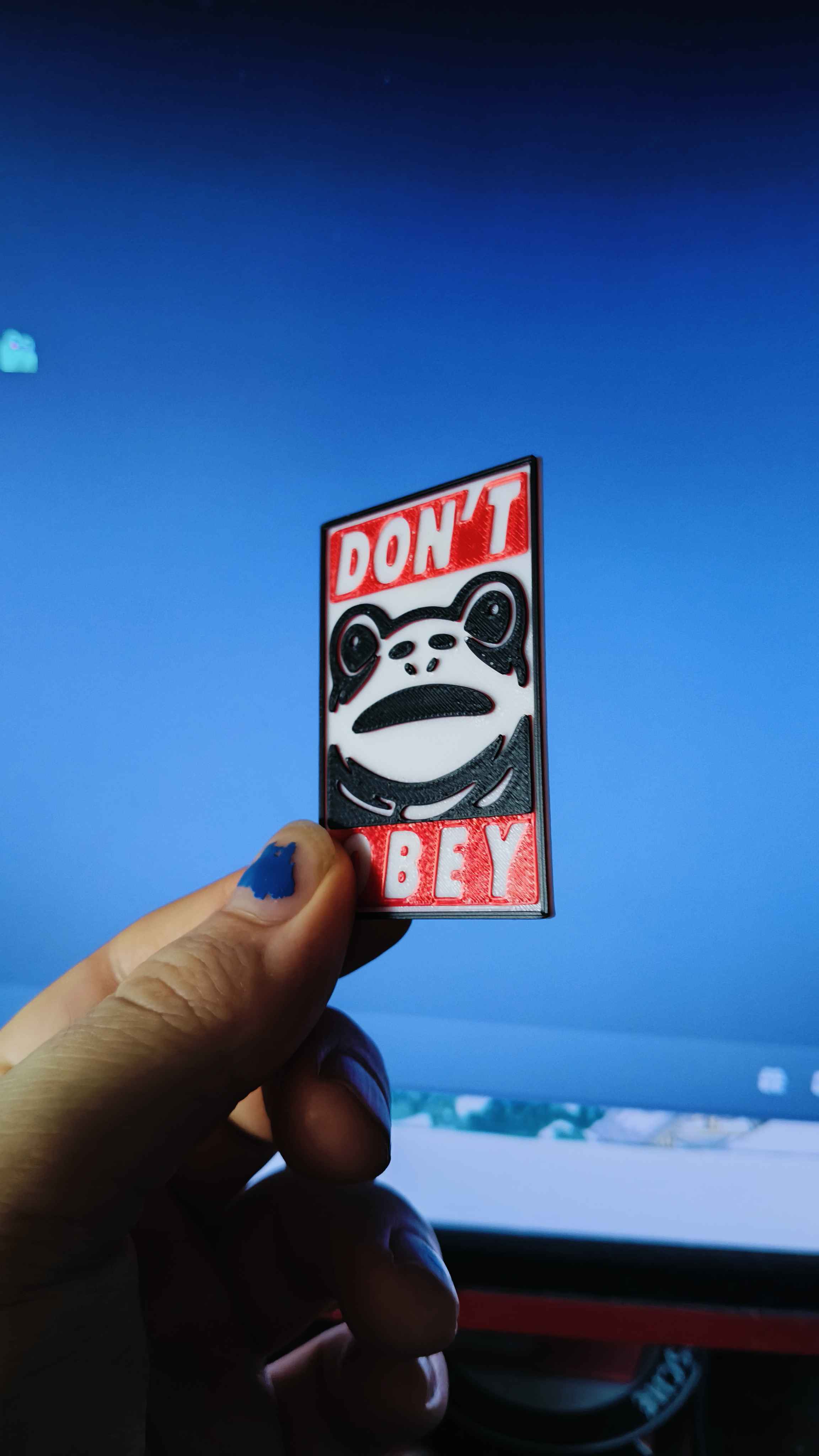 Don't Obey , Portland Frog pin NO MMU OR AMS